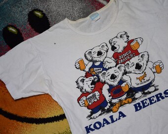 ヴィンテージ 80年代 フォスターズ ラガー Tシャツ ブルー M/L ビール 