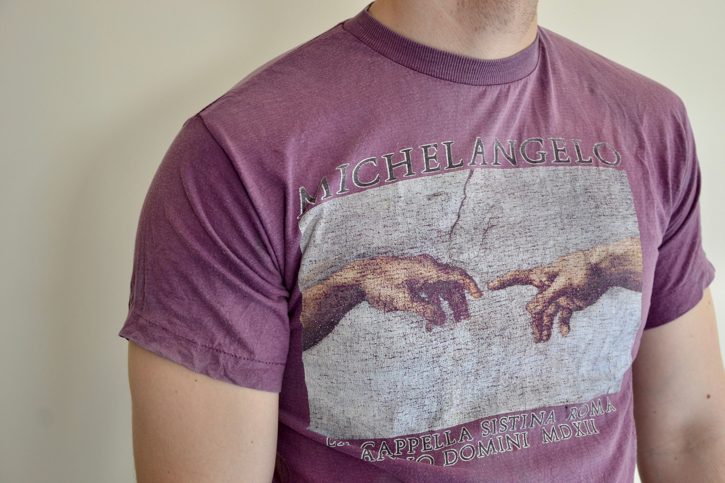 90s Vintage Michelangelo Shirt Size Medium Vtg Faded - Etsy