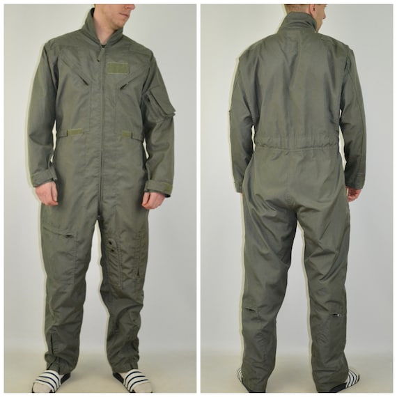 Vintage Aircrew Suit Size Medium Large vtg green a