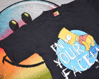T-shirt Vintage Simpsons 1999 - Homer Salty Snax, La Rareté Des Années 90