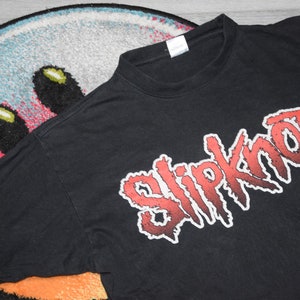 Vintage Slipknot shirt Size X Large vtg black nu metal band tee Sz XL (vintage metal shirt, vintage band shirt)