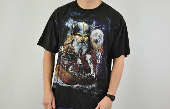90s vintage Thor shirt Size XL vtg distressed blac