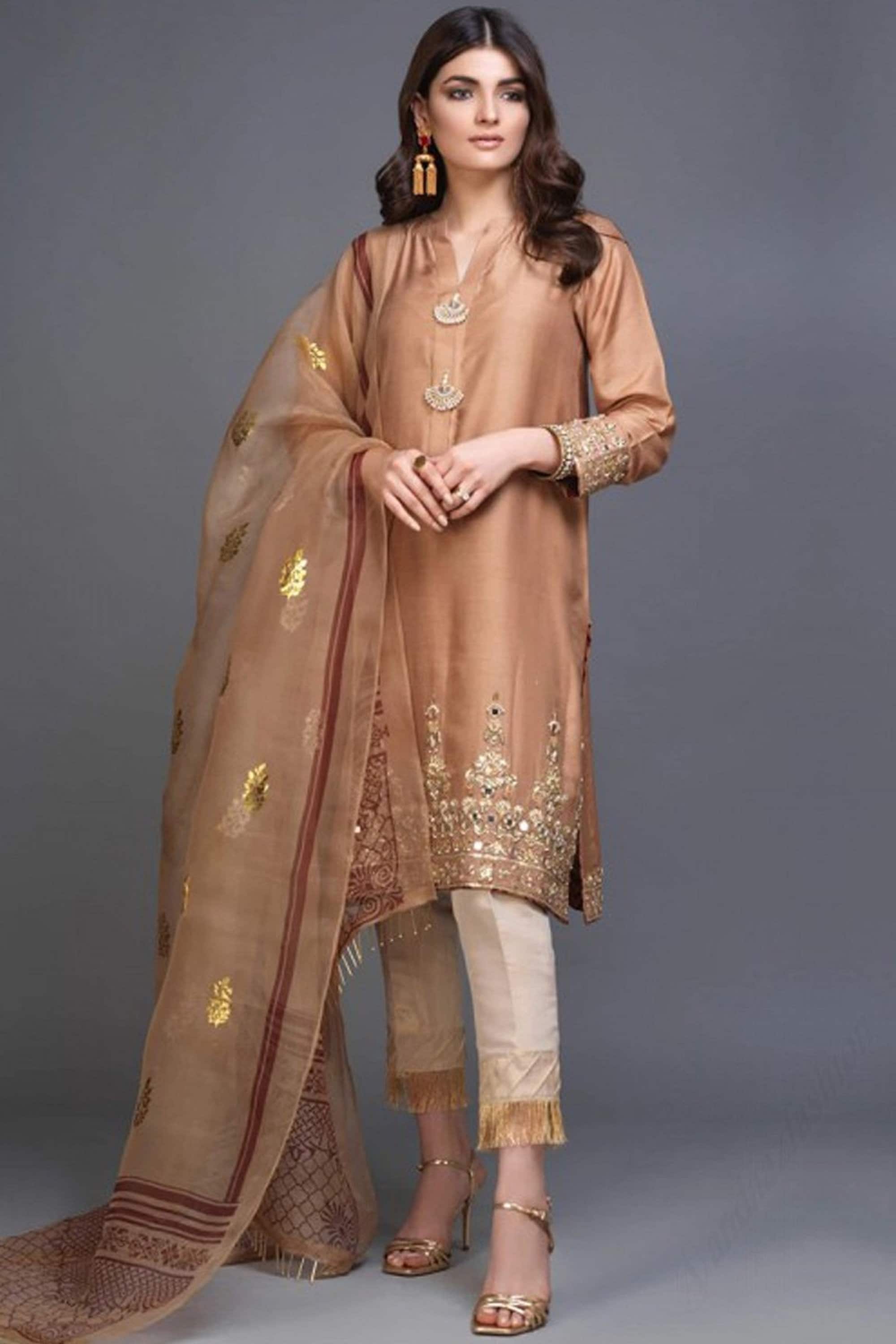 simple pakistani suits with pants