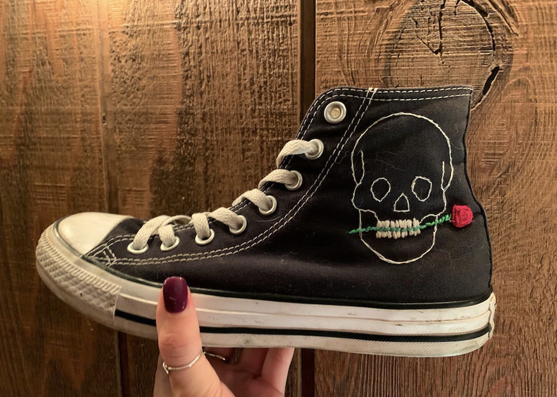 Custom Embroidered Shoes Etsy