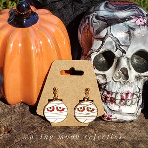 Mummy Face Earrings