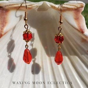 Ruby Reds, Ruby Red Earrings, Red Dangle Earrings, Date Night Earrings, Red Earrings, Red Dangles, Gifts for her, Gift ideas, Gifts for them