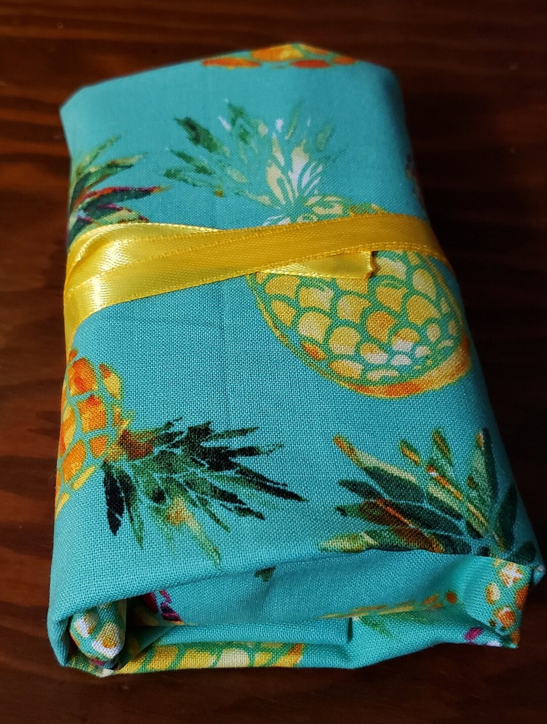 Pineapples Teal Rainbow Tarot Card Deck Wrap, Oracle Card Wrap, Altar