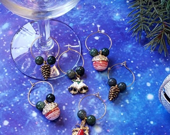 Yuletide Wine Glass Charms