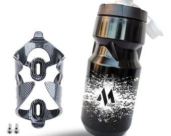 BPA Free Bike Water Bottle and Cage Set, 24 oz