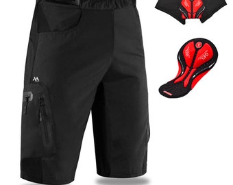 Men's Padded Mountain Bike Shorts | Lightweight & Quick Dry | Black