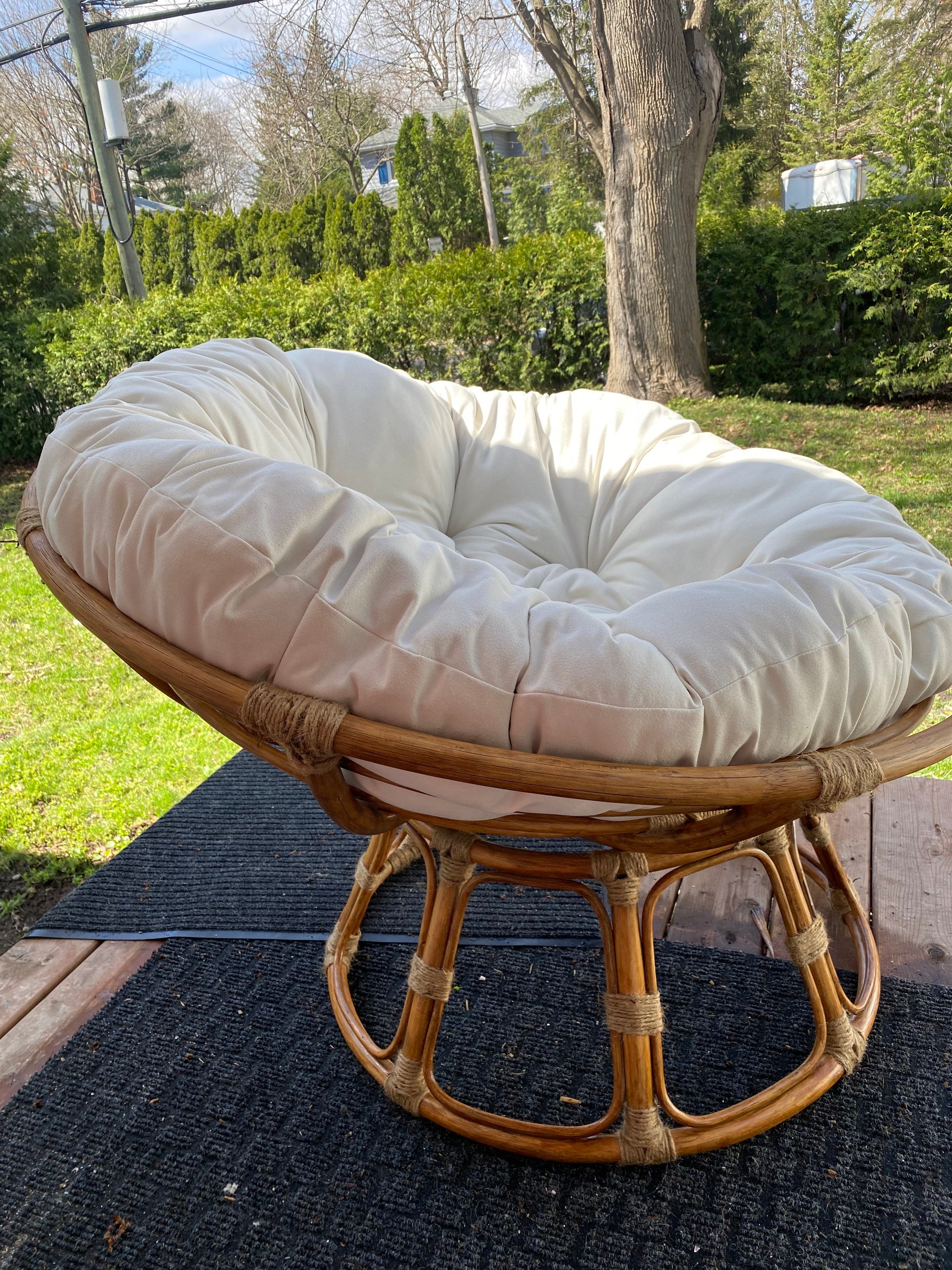 Velvet papasan chair cushions Etsy