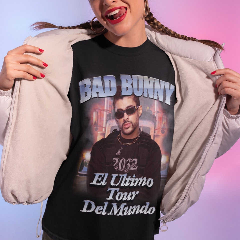 BAD BUNNY El Ultimo Tour Del Mundo Shirt, Bad Bunny Printed Graphic Tee