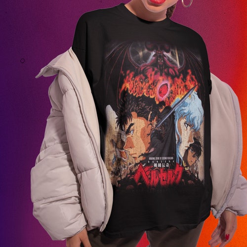 Vintage Berserk Shirt, Guts Shirt, Anime shirt, Manga shirt, berserk graphic tee, Custom Made Berserk Graphic Tee Sound Track Berserk Shirt