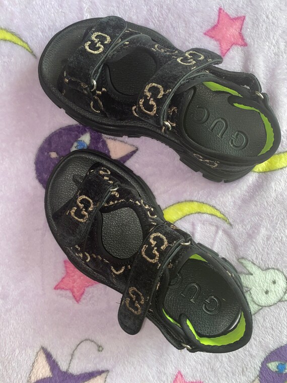Luxury designer Velcro strap on sandals