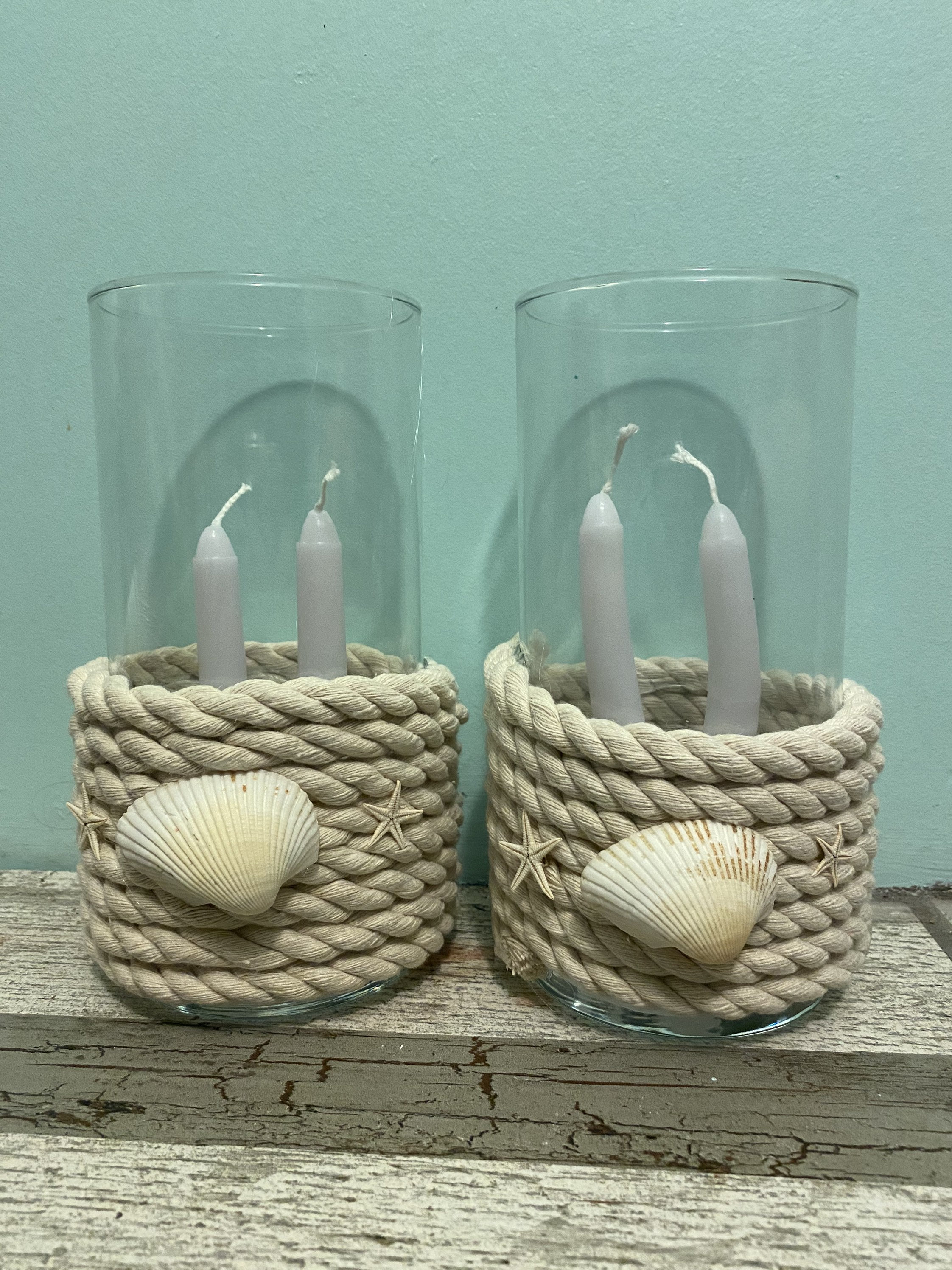 Beach decor candles set of 2 bathroom decor Etsy