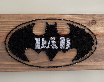 Father’s Day String Art/ Bat Dad / Personalized Fathers Day Gift