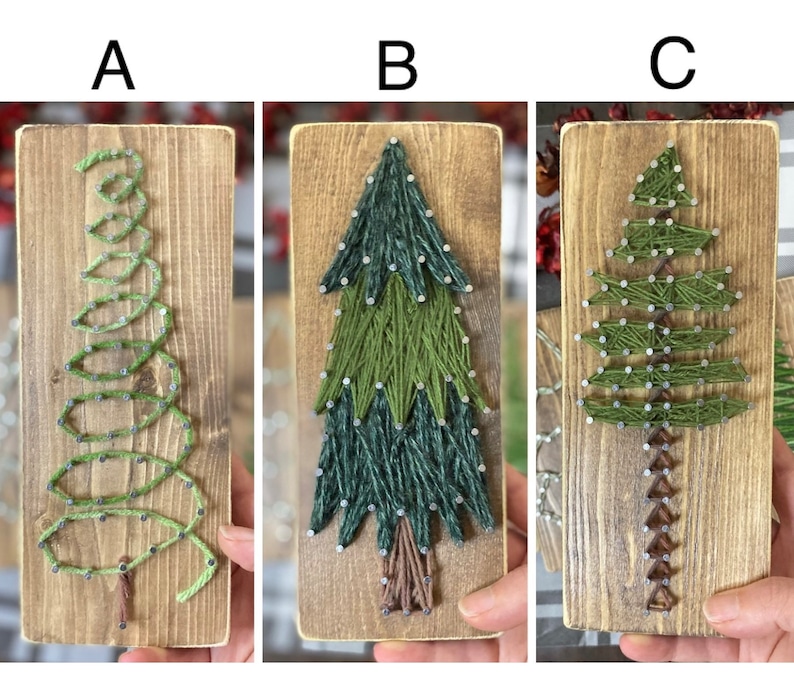 DIY Christmas Tree Craft Kit. Christmas String Art Kit, Fun Christmas Gift for adults / kids. Mantel Decor, Christmas Craft for large event image 2