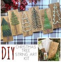 DIY Christmas Tree Craft Kit.  Christmas String Art Kit, Fun Christmas Gift for adults / kids. Wall Decor, Christmas Craft for large event