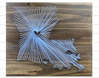 Custom State String Art: Personalized Home Decor (12x14)
