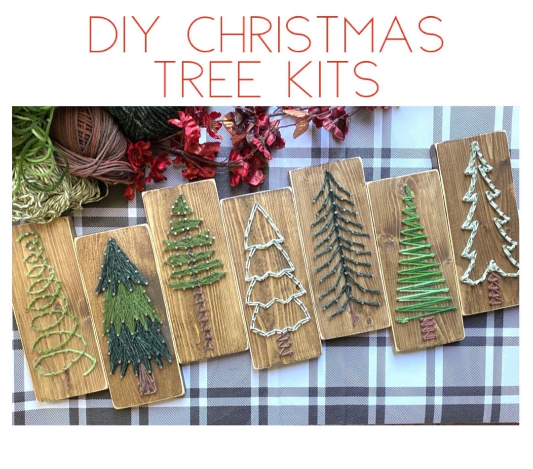 Christmas Craft Kit. DIY Christmas Tree String Art Kit Fun Etsy