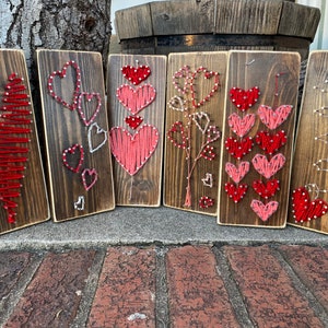 Heart String Art Sign. Handmade Valentine’s Day Decor.  Valentine's Day Gifts for her. Heart threadart. ThreadBearFlair