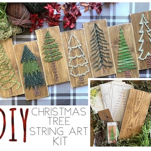 DIY Christmas Tree Craft Kit.  Christmas String Art Kit, Fun Christmas Gift for adults / kids. Mantel Decor, Christmas Craft for large event