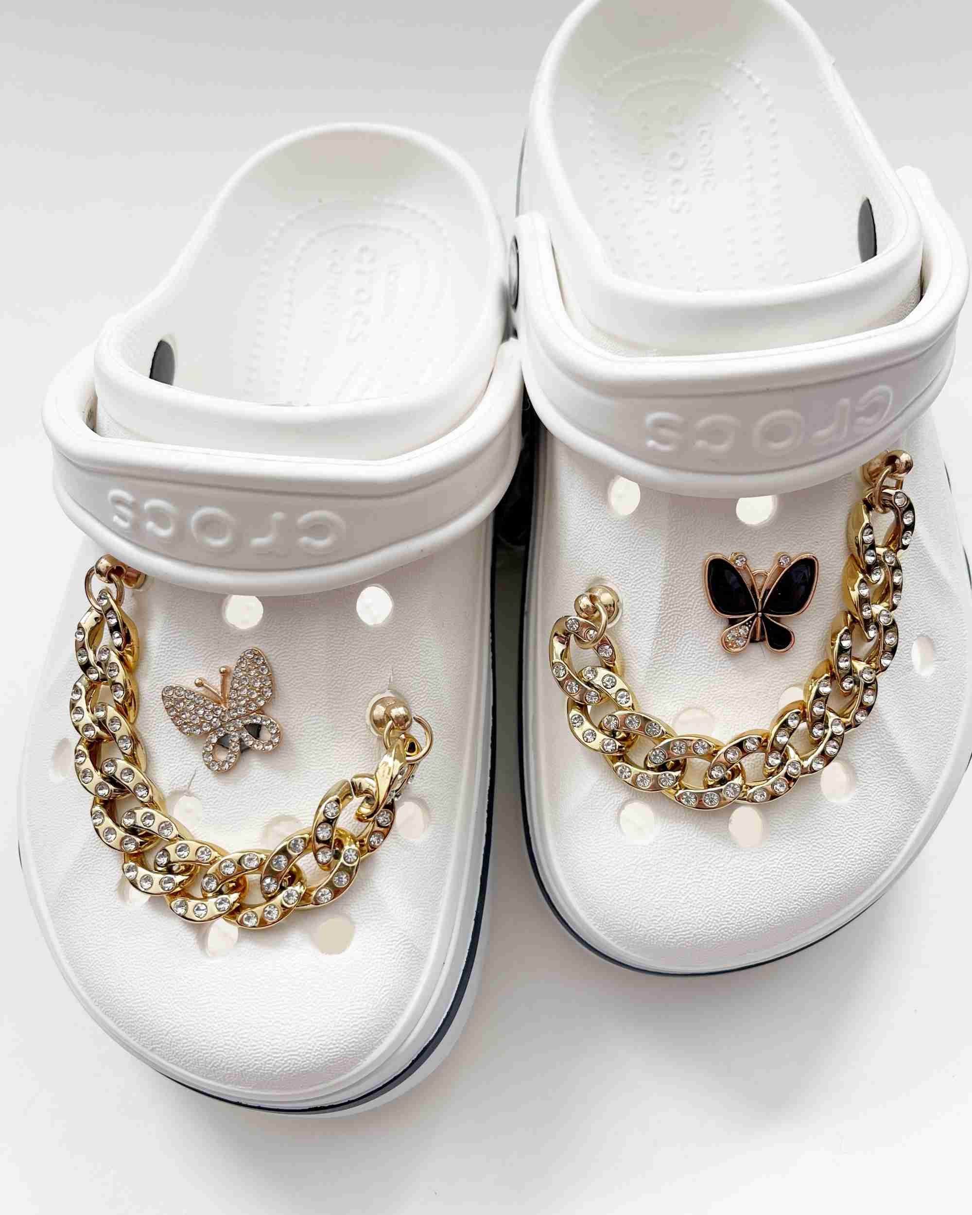 Luxury Rhinestone Jewelry Shoe Charms Women Garden Clog Shoes Decoration  Diy Combination Buckle Accessories For Croc jibz Pins