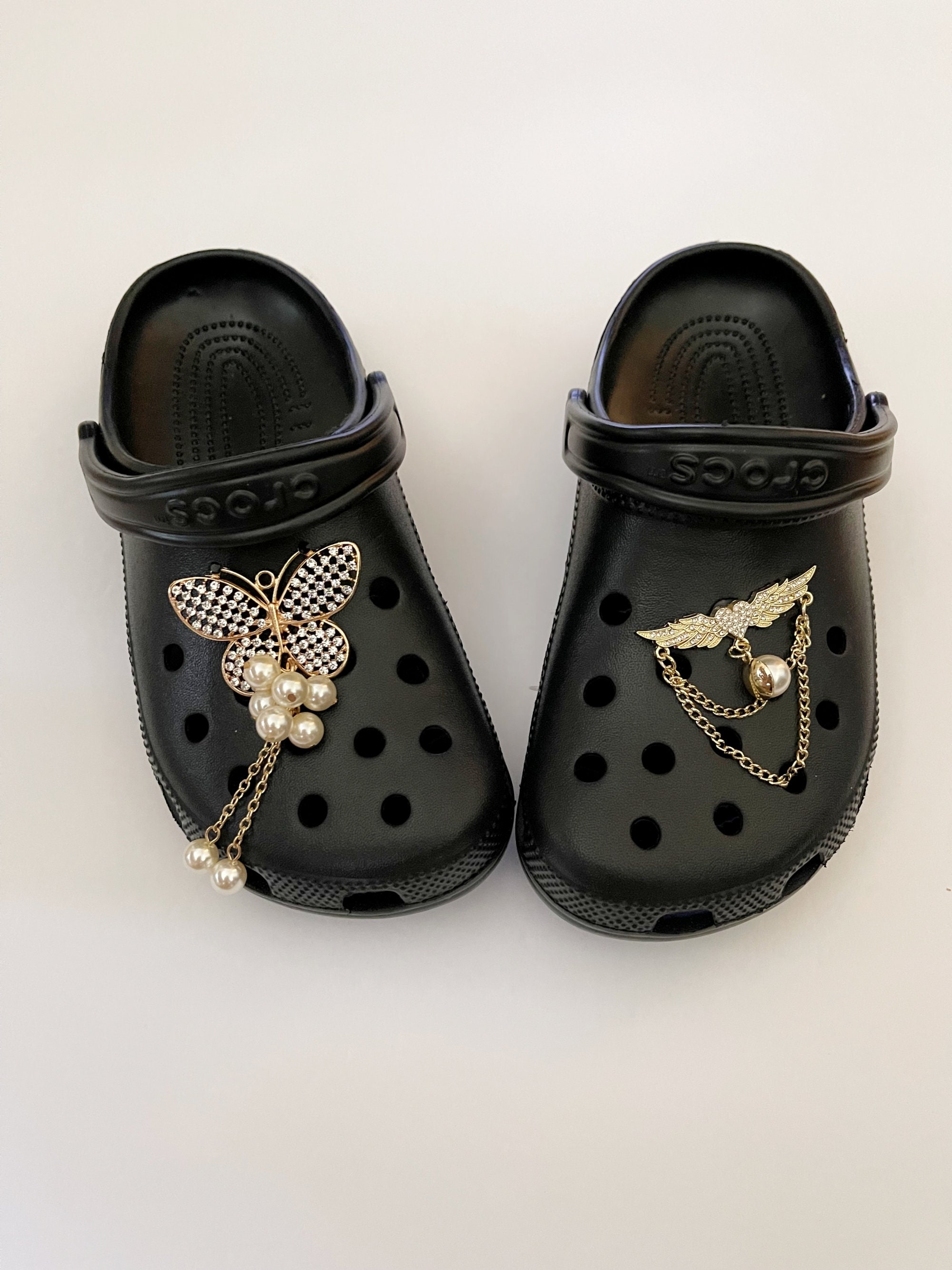 butterfly platform crocs