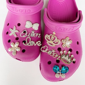 Crocs Charms, Jibbitz, Bling Crocs Charms, Crocs Accessory, Shoes Pins, Luxury Crocs Charms, Buy 2 or more Get Surprise Gift image 2