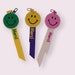 Smiley Face Key Ring: Embroidered Smile Face Bag Charm - Etsy
