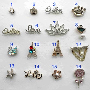 Crocs Charms, Jibbitz, Bling Crocs Charms, Crocs Accessory, Shoes Pins, Luxury Crocs Charms, Buy 2 or more Get Surprise Gift image 7