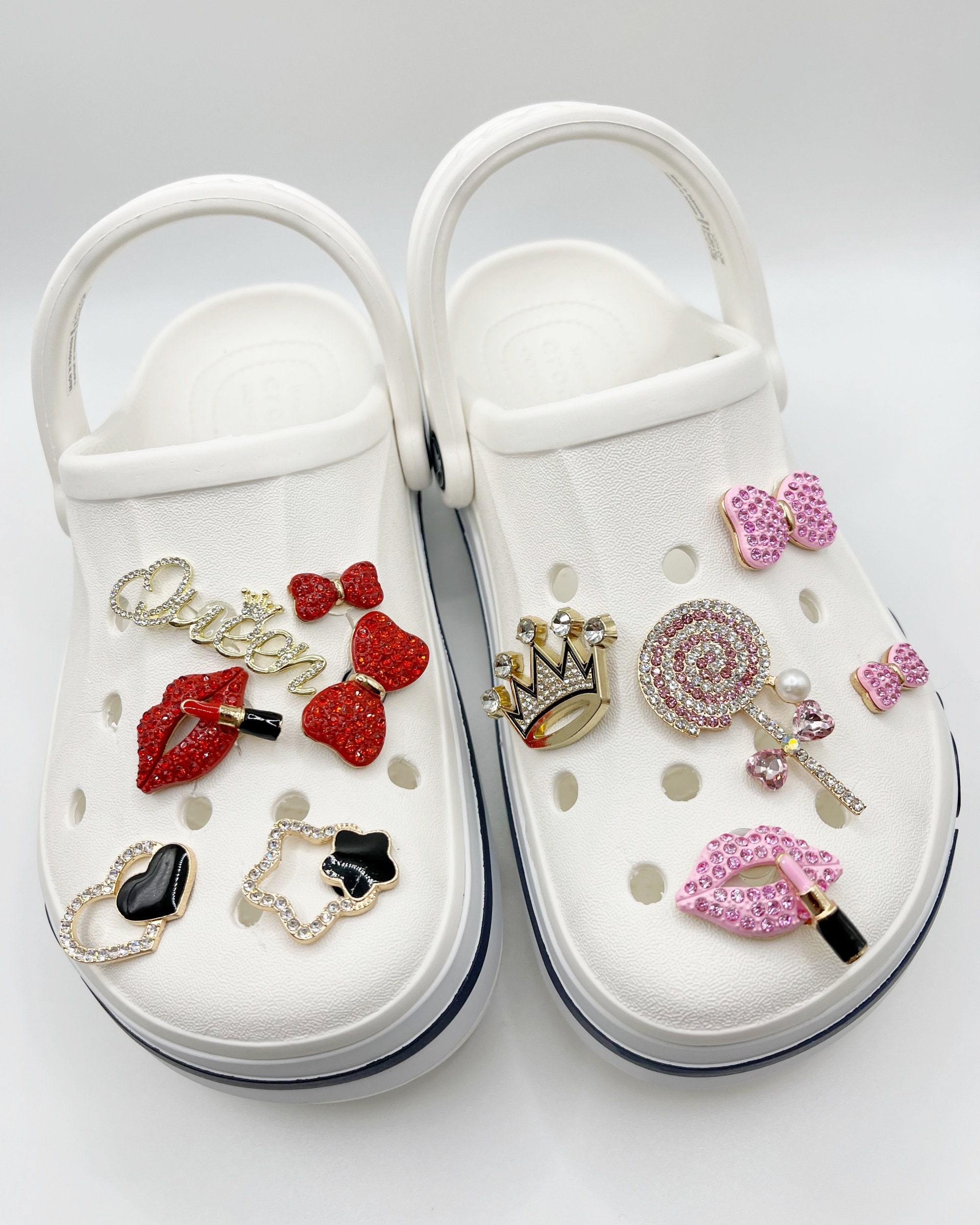 Rhinestone Bling Shoes Charm Glitter Patches For Croc Charms Crystal  Rhinestone Metal Chain Shoes Accessories Diy Buckle Pearl Shoes Flower  Decorations - Temu