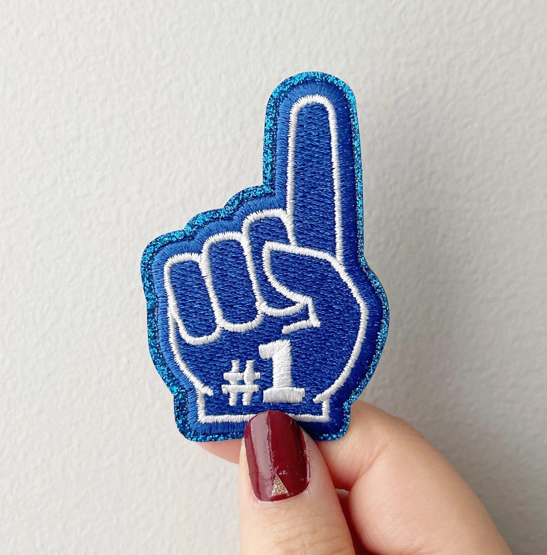 Game Day #1 Foam Finger Iron-on Patch – Sports Applique for Fans ...