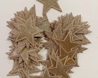 Iron on Patch, Star Patch, Sequin Gold Star Patch, Glittering Patch for Senior Day, Cheerleader Patch, DIY Project Patch, Applique DIY Patch