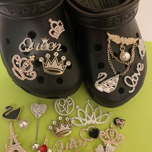 Crocs Charms, Jibbitz, Bling Crocs Charms, Crocs Accessory, Shoes Pins, Luxury Crocs Charms, Buy 2 or more Get Surprise Gift image 1