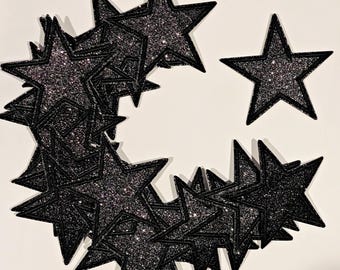Sequin, Black Patch, Glittering Star Patch, Sassy Trendy Retro, Patch for Trucker hat, Game Day Patch, Cheerleader Patch