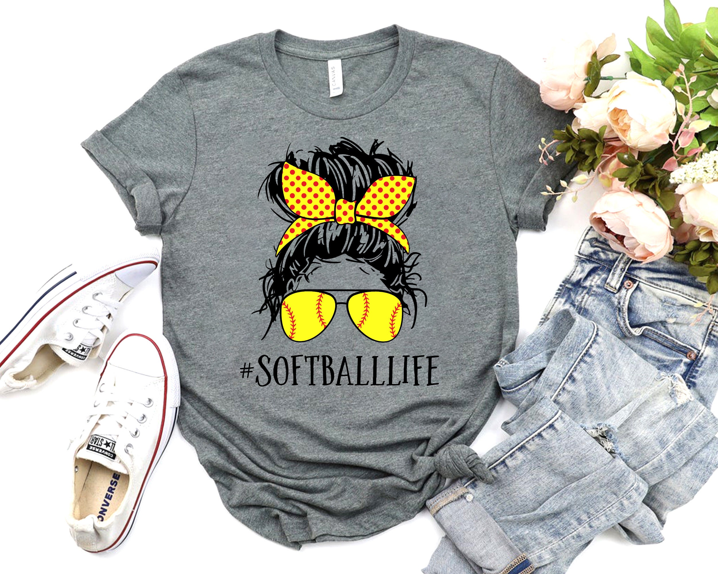 Custom Softball Mom Tshirt Softball Shirts For Mom Softball | Etsy