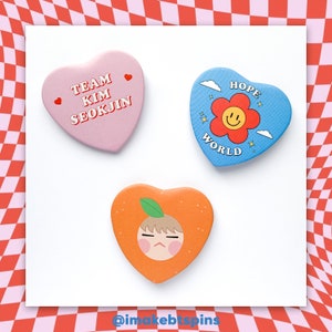Team Kim Seokjin, Hope World & Tangerine Yoongi - BTS Heart badge