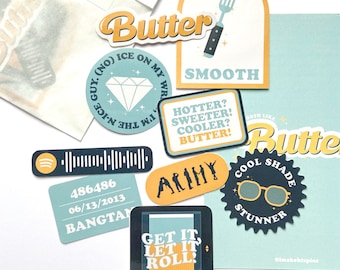 Mantequilla - BTS Vinyl sticker pack