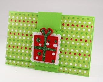 Christmas Gift Card Holder, Christmas Present Gift Holder, Holiday Money Card, Stocking Stuffer, Gift Card Sleeve, Gift Envelopes