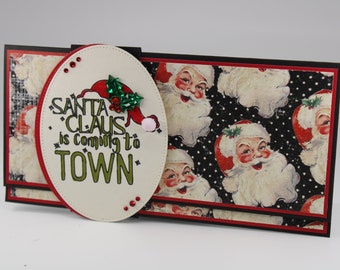 Christmas Money Holder, Santa Gift Card Holder,Holiday Money Card,Money Envelope,Stocking Stuffer, Gift Card Sleeve, Gift Envelopes