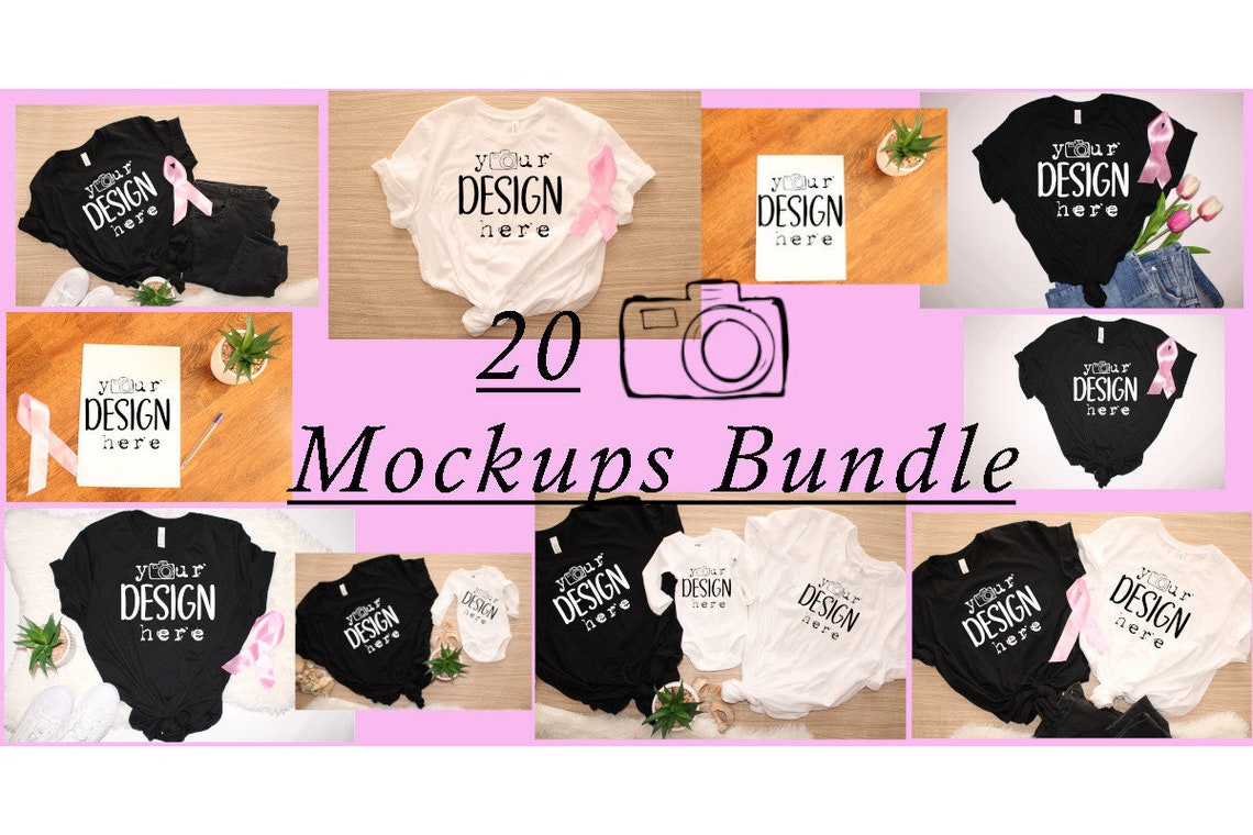 Download 20 Mockups Bundle Breast Cancer Mockups Bundle Family | Etsy