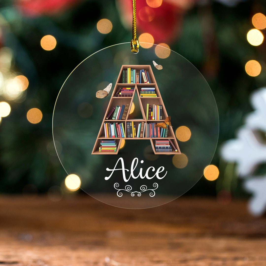 Custom Bookshelf Alphabet Letters Shape FLAT 2D Personalized Name,book