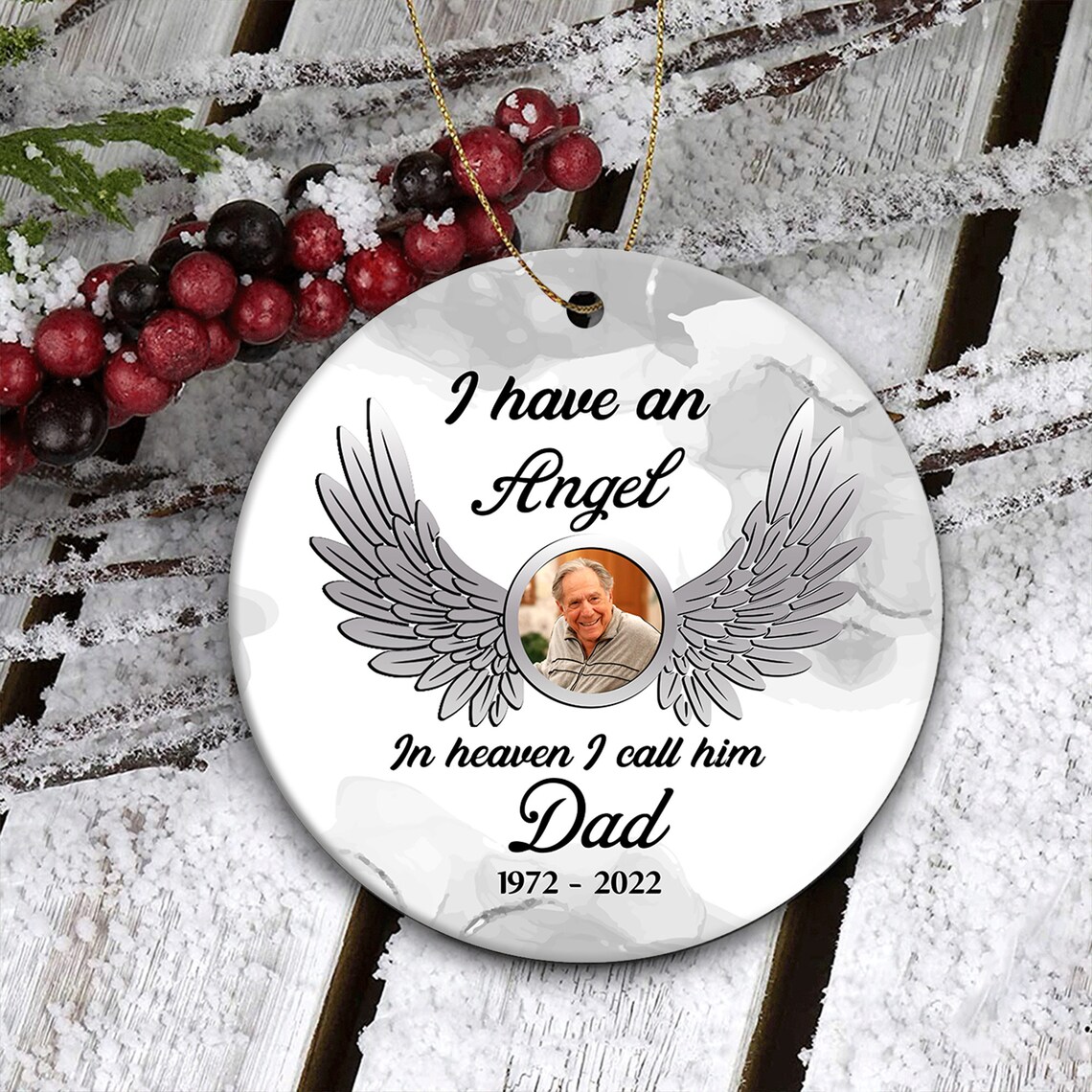 Dad in Heaven Christmas Ornament Daddy Remembrance Keepsake Etsy Canada
