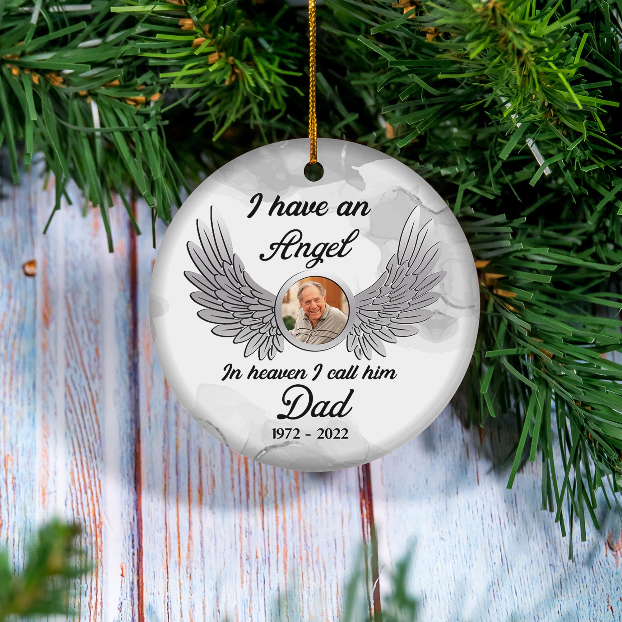 Dad in Heaven Christmas Ornament Daddy Remembrance Keepsake Etsy Canada