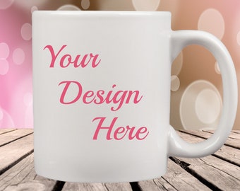 White mug mockup, Coffee mug mockup, Rose gold bokeh mug mockup, Product mockup, Hot chocolate mug mockup, Blank mug mockup