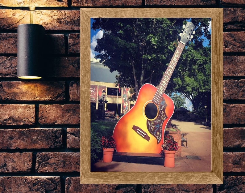 Grand Ole Opry guitar digital background, Opry plaza guitar digital print, Nashville digital photo background, Nashville digital print