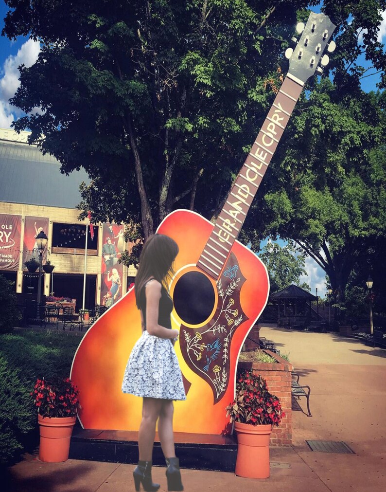 Grand Ole Opry guitar digital background, Opry plaza guitar digital print, Nashville digital photo background, Nashville digital print