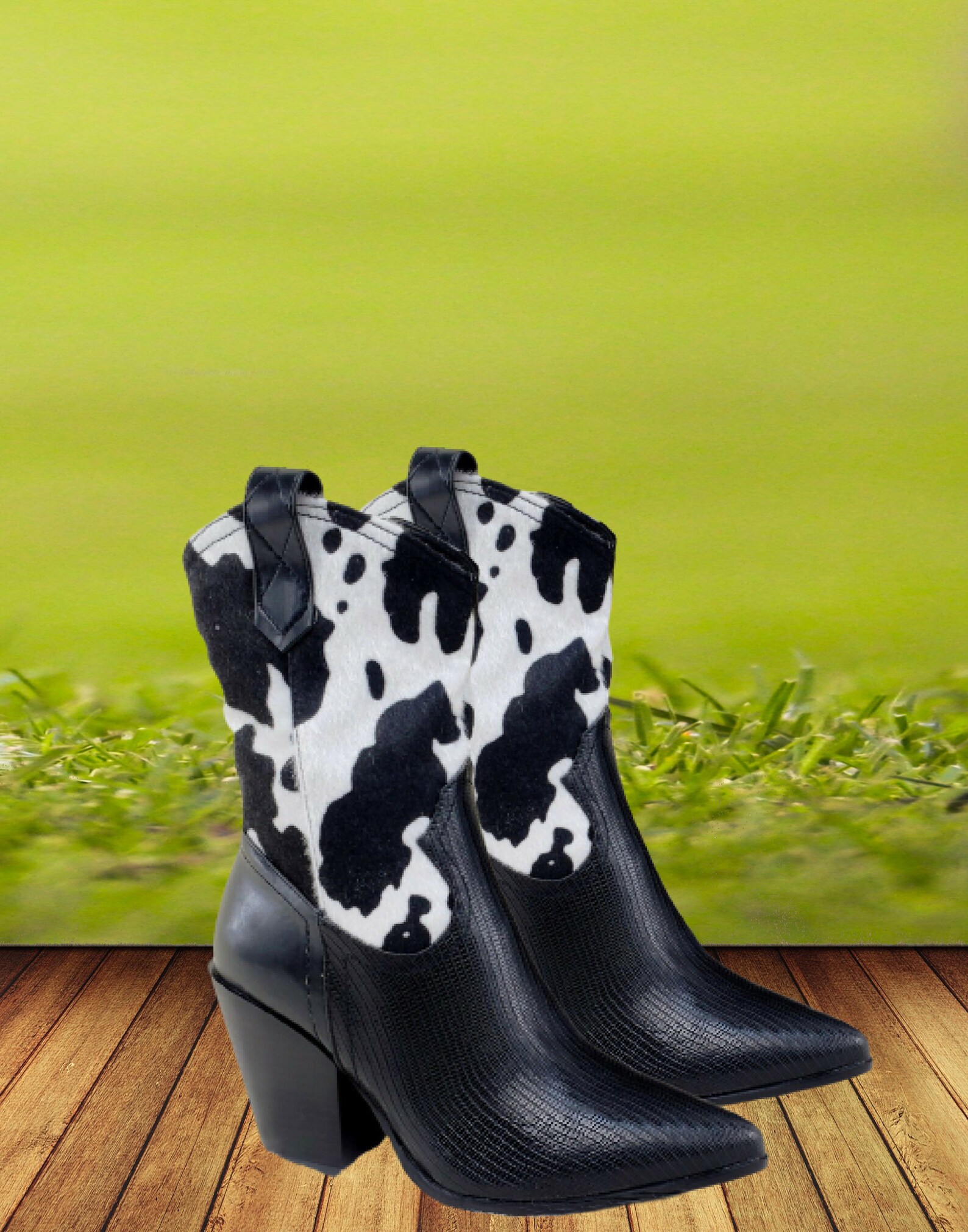 Cowprint Cowboy Boots Clipart, Cow Print Cowgirl Boots Overlay, Western Boots Clipart, Wedding