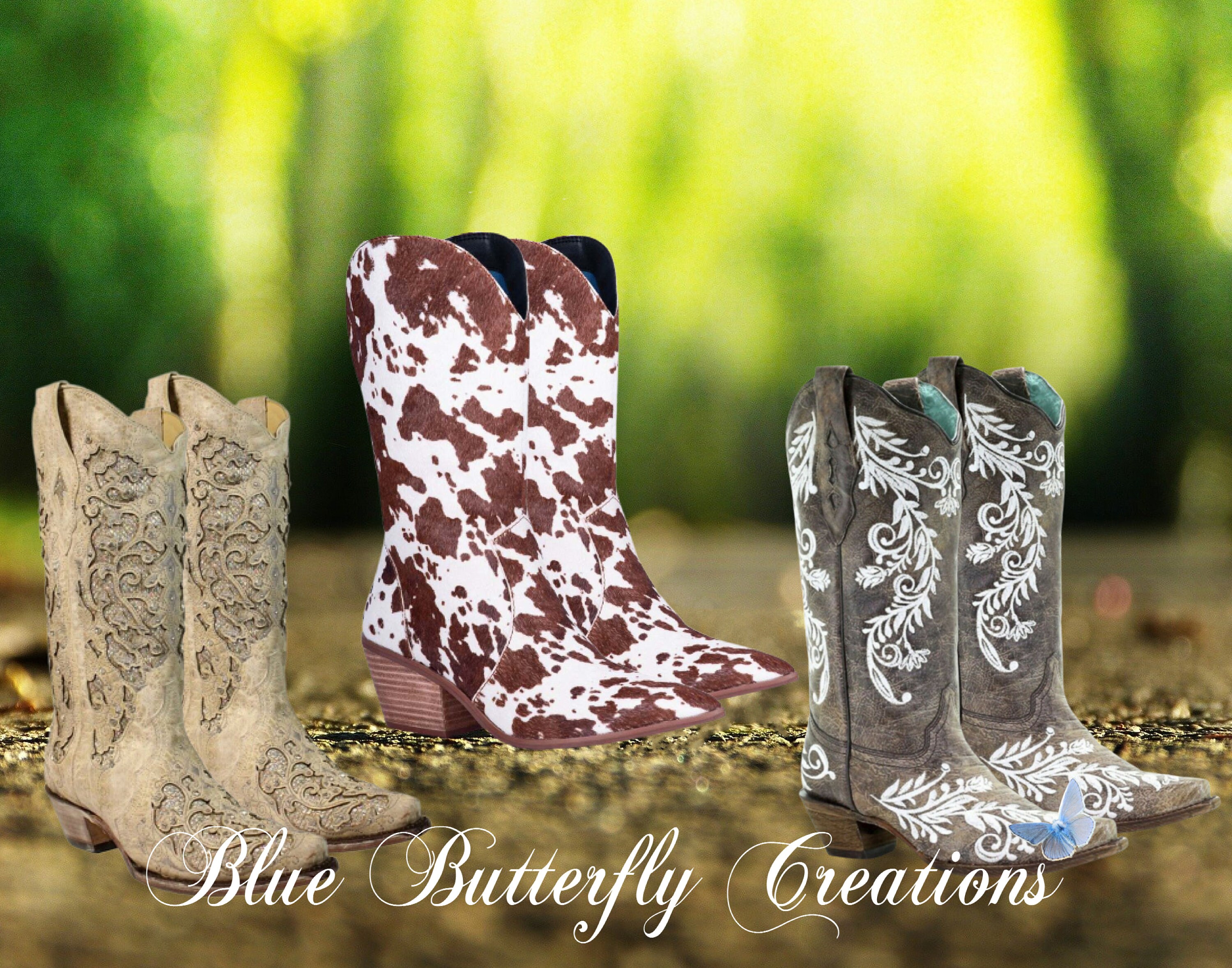 Brown Cowboy Boots Clipart Western Boots Clipart Cow Print Etsy